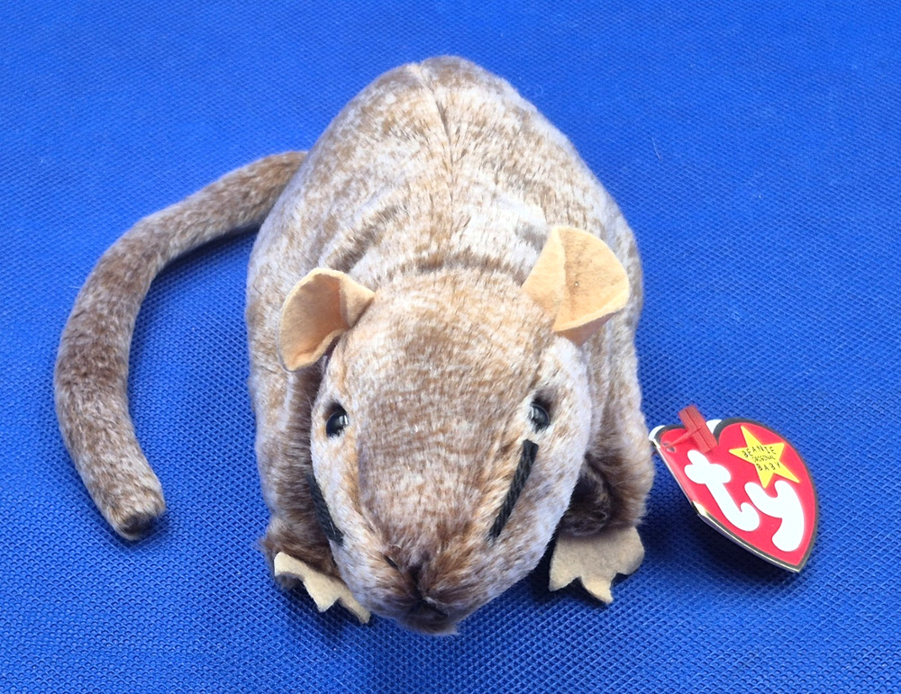 TY 1999 TIPTOE the Mouse Beanie Baby w/Tags Mint Condition